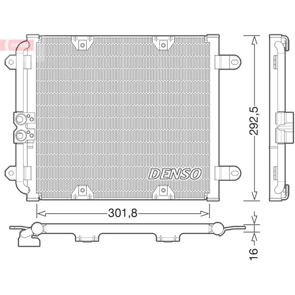 Kondensor, klimatanläggning Denso DCN02028 DENSO