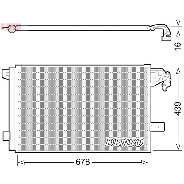 Kondensor, klimatanläggning Denso DCN32063 DENSO