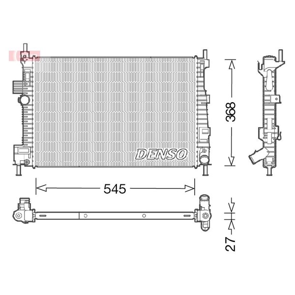 Kylare, motorkylning Denso DRM10009 DENSO