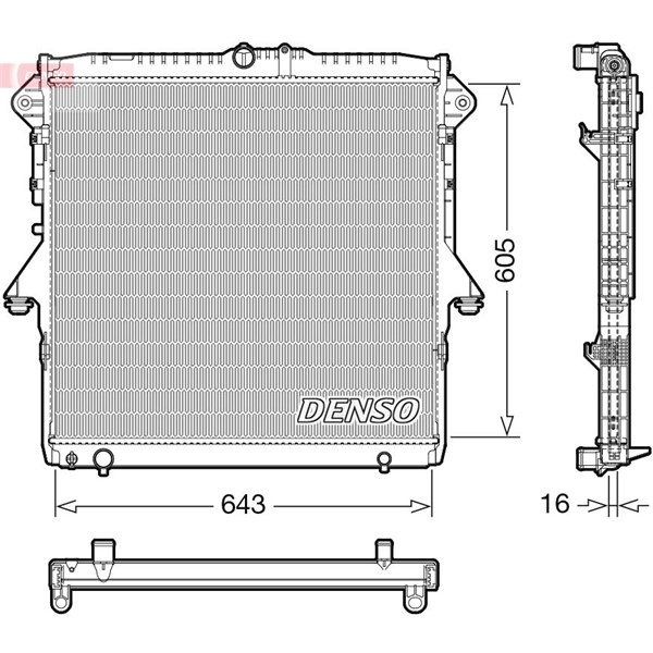 Kylare, motorkylning Denso DRM10118 DENSO