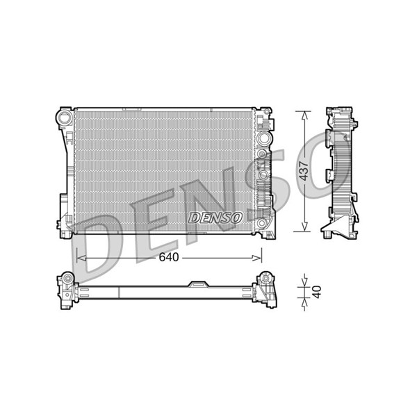 Kylare, motorkylning Denso DRM17046 DENSO