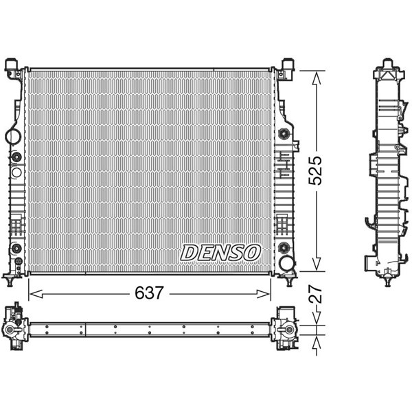 Kylare, motorkylning Denso DRM17056 DENSO