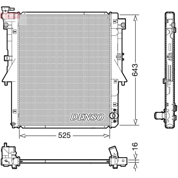 Kylare, motorkylning Denso DRM45054 DENSO