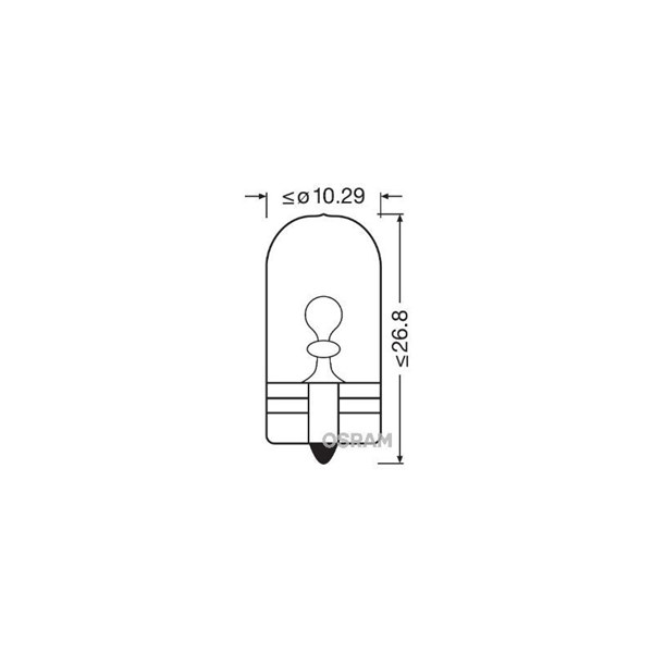 Glödlampa OSRAM ORIGINAL WY5W W2,1x9,5d, Fram, Bak, Ytterspegel,  OSRAM