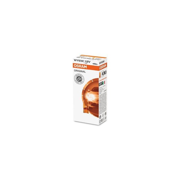 Glödlampa OSRAM ORIGINAL WY5W W2,1x9,5d, Fram, Bak, Ytterspegel,  OSRAM
