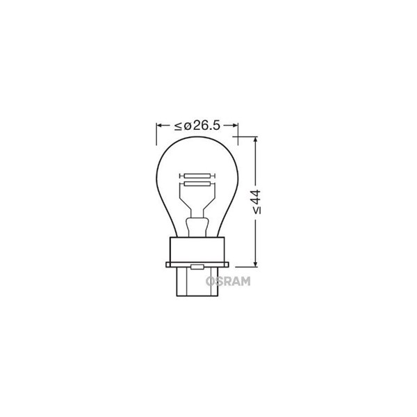 Glödlampa OSRAM ORIGINAL P27/7W W2,5x16q, Bak, Fram OSRAM