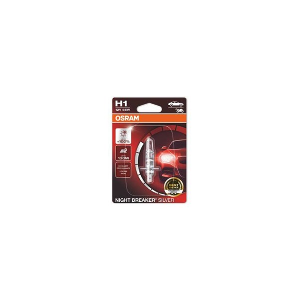 Halogenlampa OSRAM NIGHT BREAKER SILVER H1 P14,5s Osram 64150NBS OSRAM