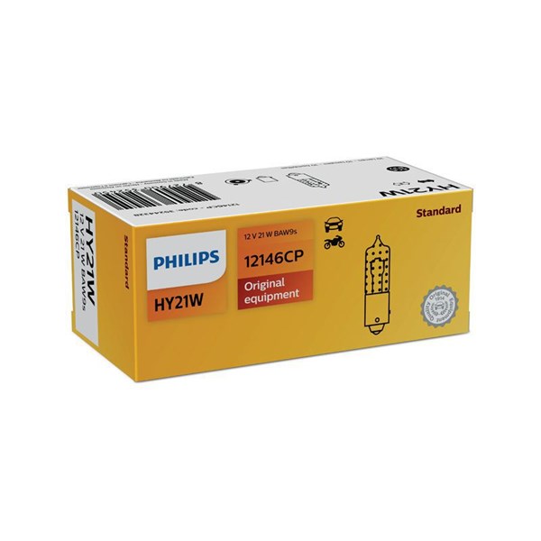 Glödlampa PHILIPS Hy21w BAW9s 12V, Fram, Bak Philips 12146CP