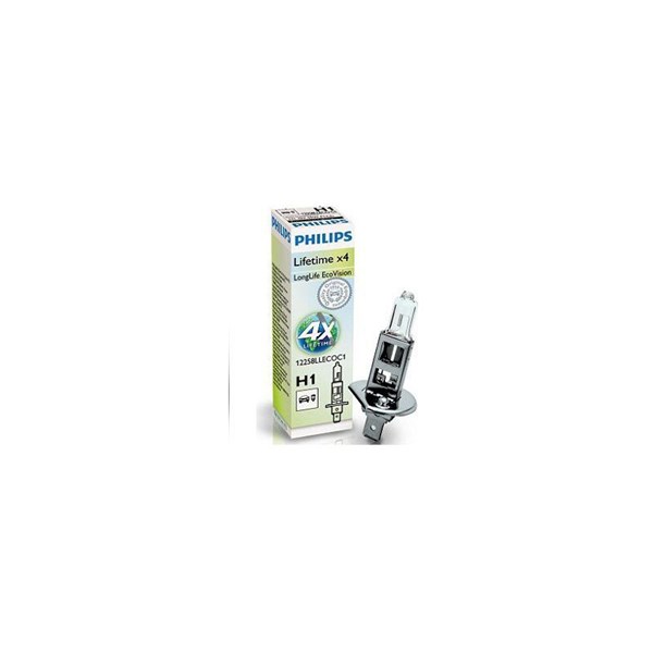 Halogenlampa PHILIPS LongLife EcoVision H1 P14,5s Philips 12258LL