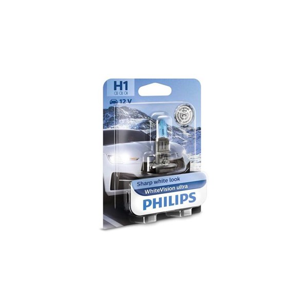 Halogenlampa PHILIPS WhiteVision ultra H1 P14,5s Philips 12258WVU
