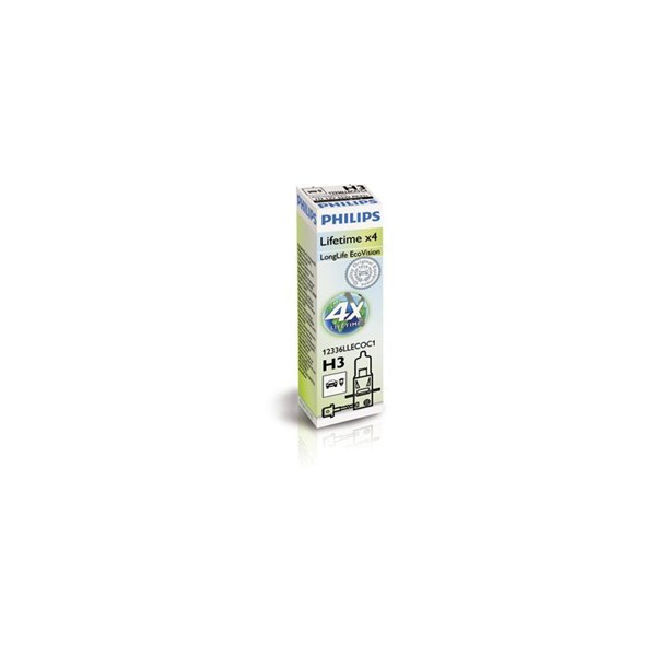 Halogenlampa PHILIPS LongLife EcoVision H3 PK22s Philips 12336LLE