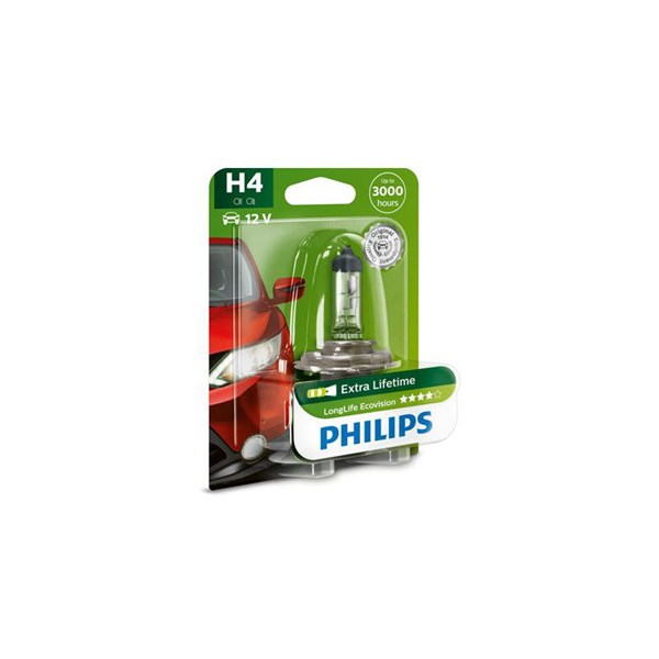 Halogenlampa  PHILIPS LongLife EcoVision H4 P43t-38 Philips 12342