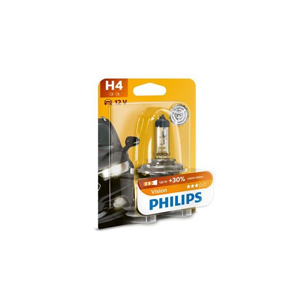 Halogenlampa  PHILIPS Vision H4 P43t-38 12V Philips 12342PRB1