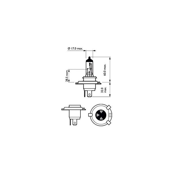 Halogenlampa  PHILIPS X-tremeVision Pro150 H4 P43t-38 Philips 123
