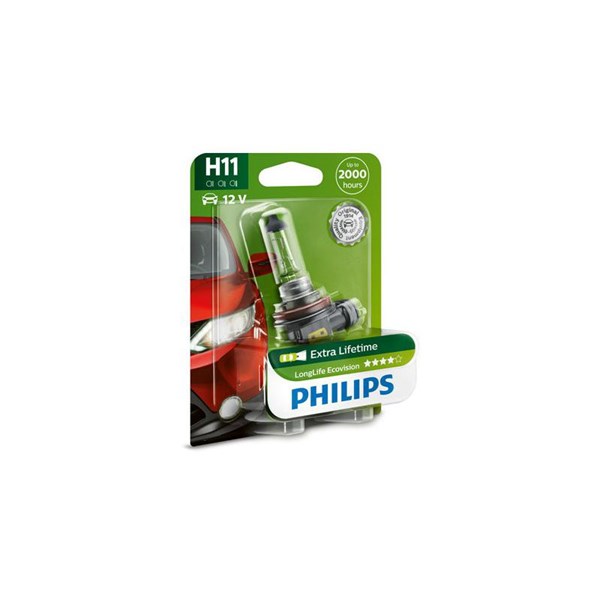 Halogenlampa PHILIPS LongLife EcoVision H11 PGJ19-2 Philips 12362