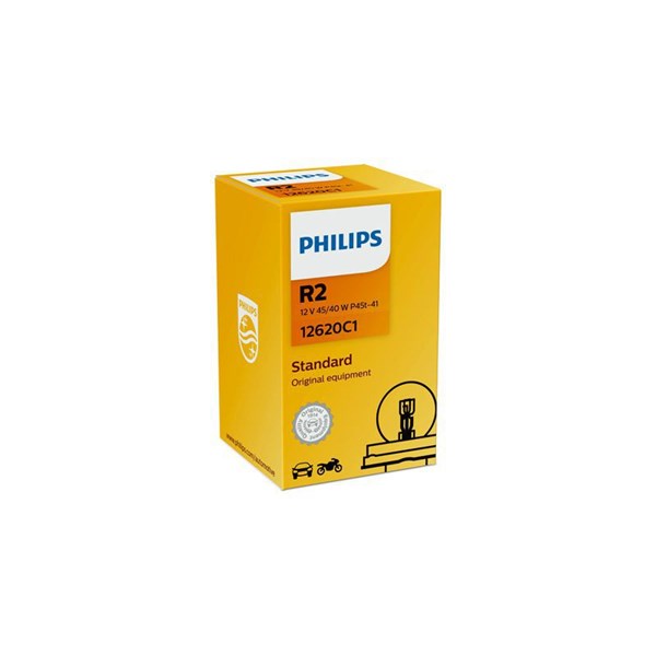 Halogenlampa PHILIPS R2 (bilux) P45t-41 12V Philips 12620C1