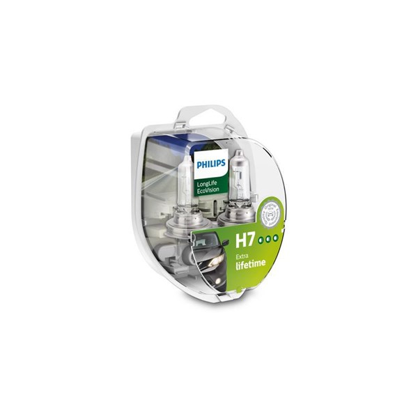 Halogenlampa PHILIPS LongLife EcoVision H7 PX26d Philips 12972LLE