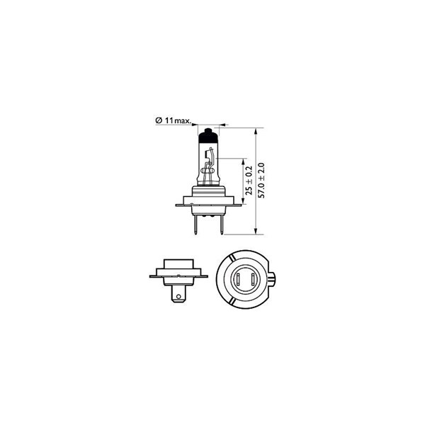 Halogenlampa PHILIPS VisionPlus H7 PX26d 12V Philips 12972VPS2