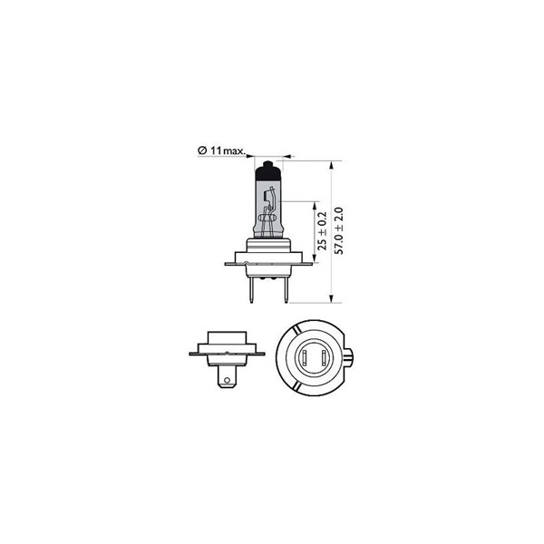 Halogenlampa PHILIPS WhiteVision ultra H7 PX26d Philips 12972WVUS