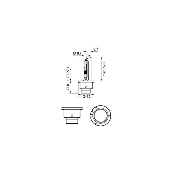 Xenonlampa PHILIPS Xenon WhiteVision gen2 D2R P32d-3 Philips 8512
