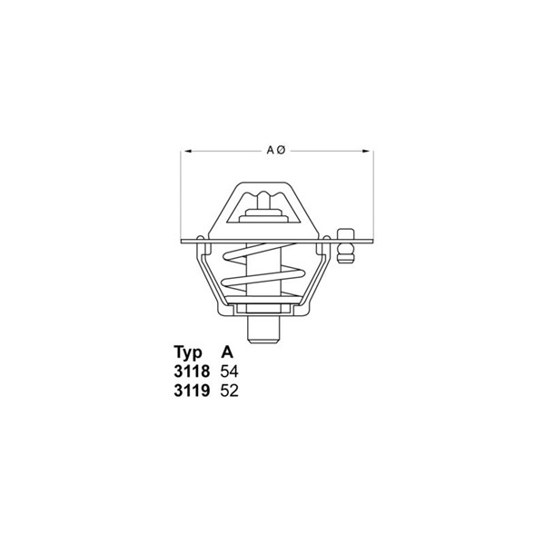 Termostat, kylvätska Borgwarner (wahler) 3119.82D4 BorgWarner (Wahler)