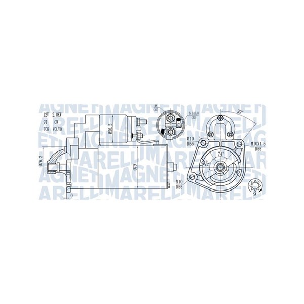 Startmotor 12V Magneti marelli 063721271010 MAGNETI MARELLI