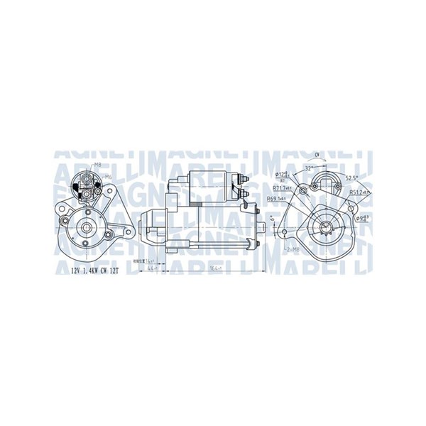 Startmotor 12V Magneti marelli 063721275010 MAGNETI MARELLI