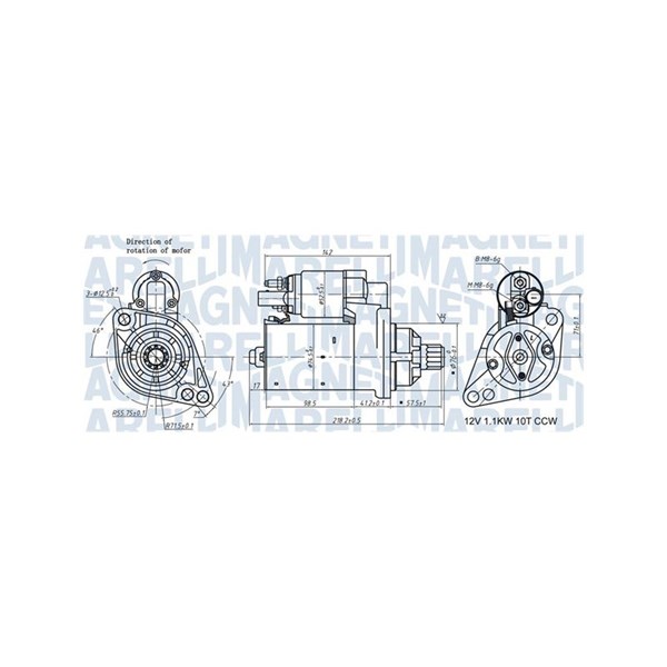Startmotor 12V Magneti marelli 063721322010 MAGNETI MARELLI