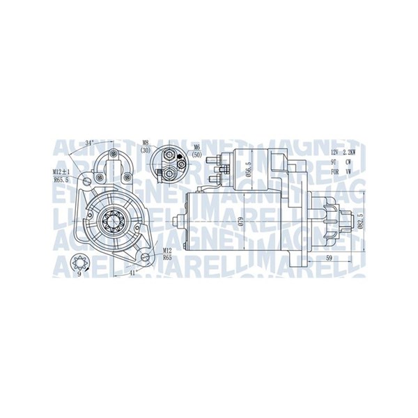 Startmotor 12V Magneti marelli 063721378010 MAGNETI MARELLI