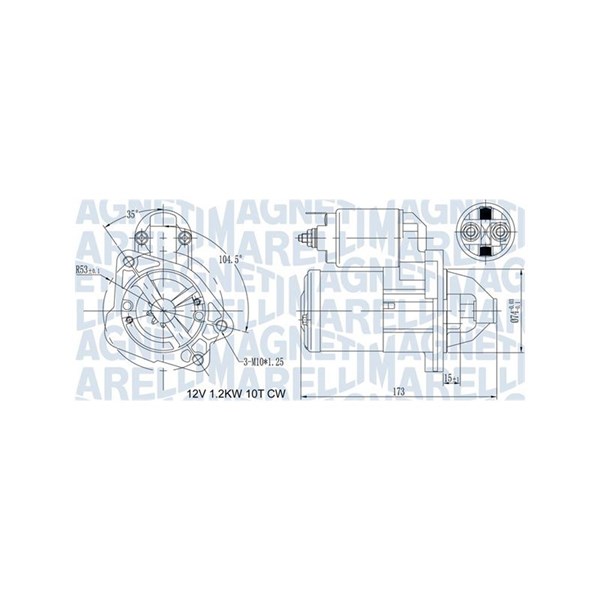 Startmotor 12V Magneti marelli 063721469010 MAGNETI MARELLI