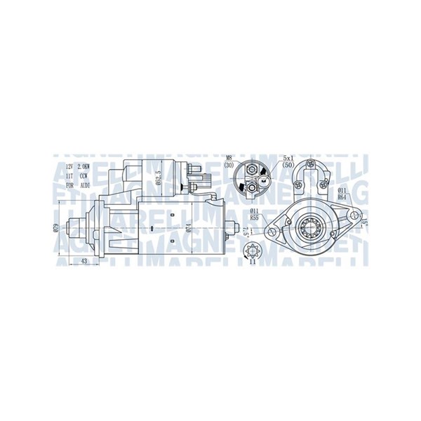 Startmotor 12V Magneti marelli 063721584010 MAGNETI MARELLI