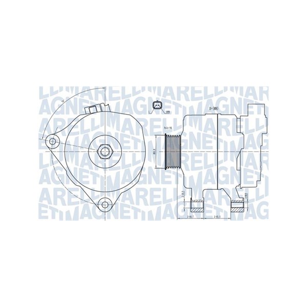 Generator 14V 80A Magneti marelli 063731499010 MAGNETI MARELLI