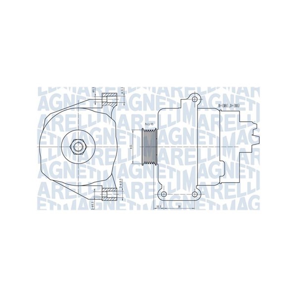Generator 14V 75A Magneti marelli 063731766010 MAGNETI MARELLI
