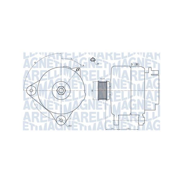 Generator 14V 120A Magneti marelli 063731887010 MAGNETI MARELLI