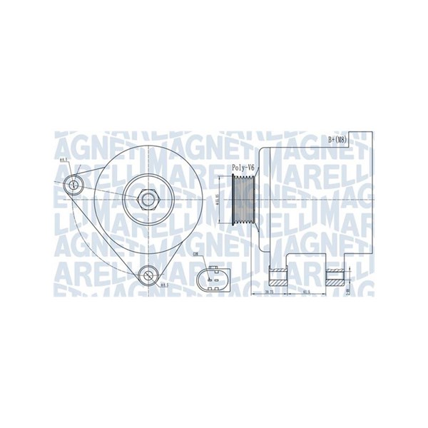 Generator 14V 180A Magneti marelli 063731910010 MAGNETI MARELLI