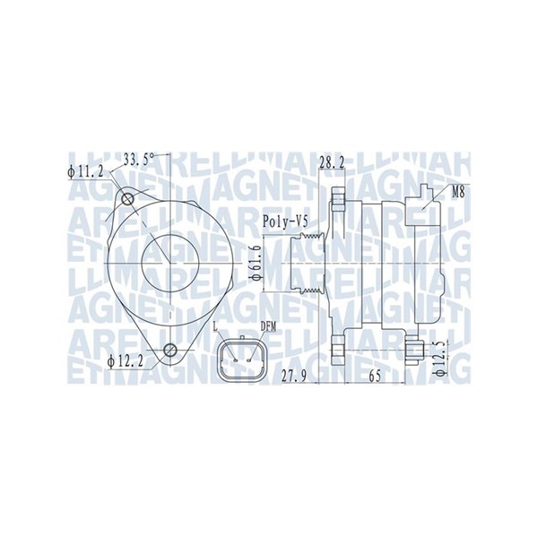 Generator 14V 150A Magneti marelli 063732016010 MAGNETI MARELLI