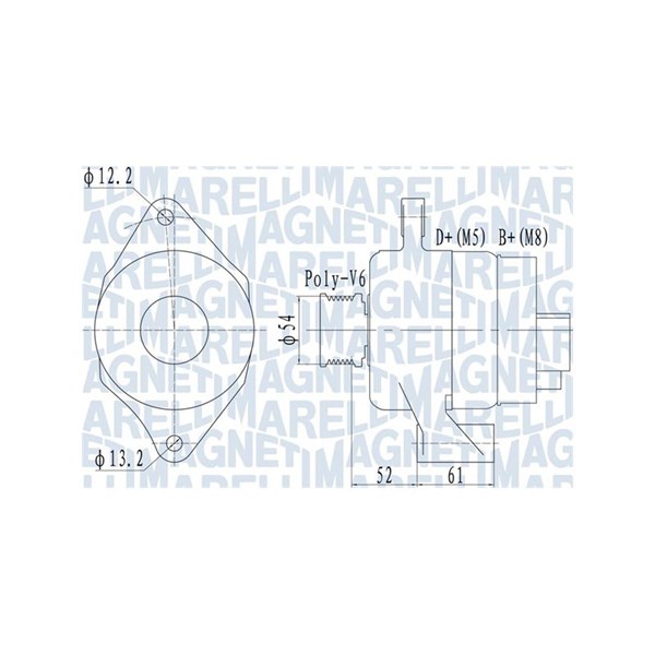 Generator 14V 100A Magneti marelli 063732049010 MAGNETI MARELLI