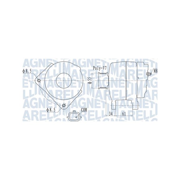Generator 14V 110A Magneti marelli 063732054010 MAGNETI MARELLI