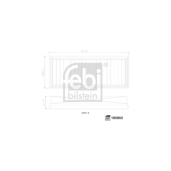 Luftfiltersats Febi bilstein 180860 FEBI BILSTEIN Luftfiltersats Febi bilstein 180860 FEBI BILSTEIN
