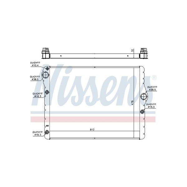 Kylare, motorkylning Nissens 60778 NISSENS