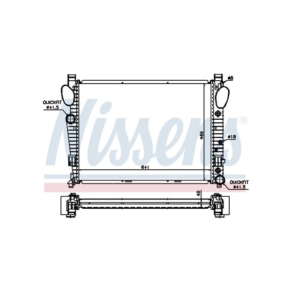 Kylare, motorkylning Nissens 62547A NISSENS