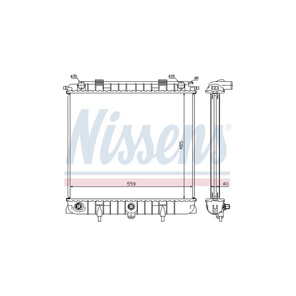Kylare, motorkylning Nissens 64309 NISSENS
