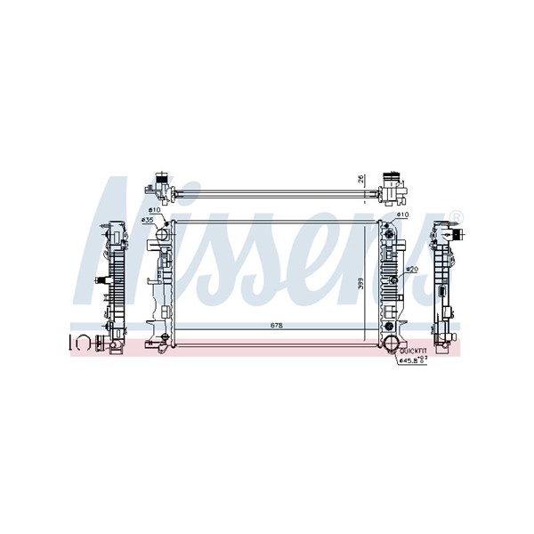 Kylare, motorkylning Nissens 67157A NISSENS