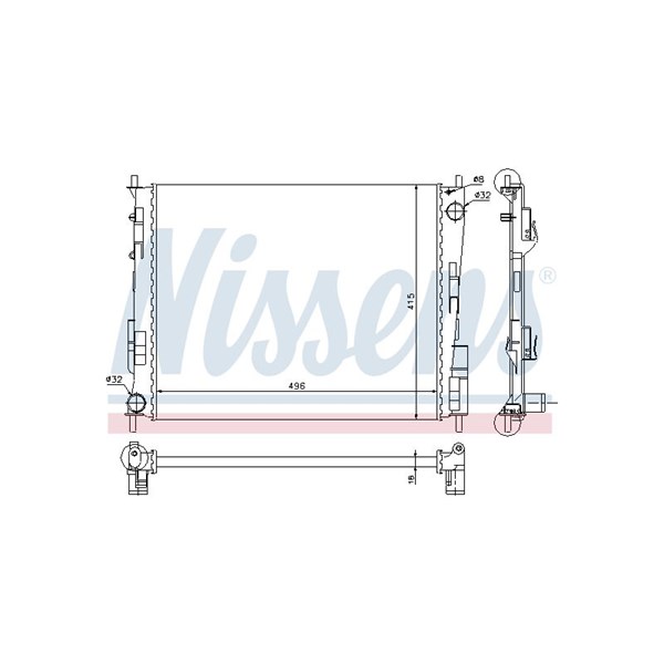 Kylare, motorkylning Nissens 67286 NISSENS