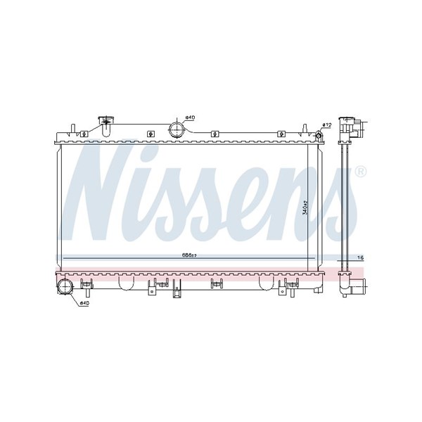 Kylare, motorkylning Nissens 67724 NISSENS