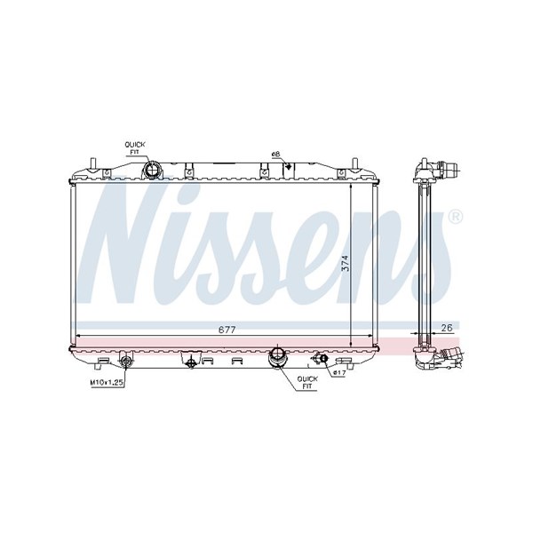 Kylare, motorkylning Nissens 68135A NISSENS