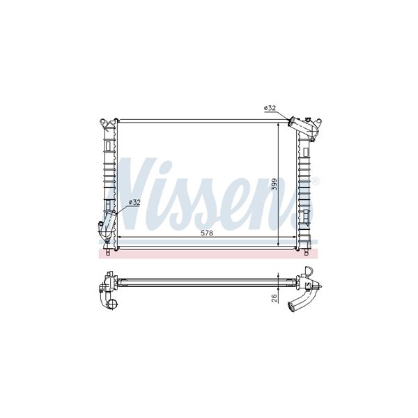 Kylare, motorkylning Nissens 69701A NISSENS