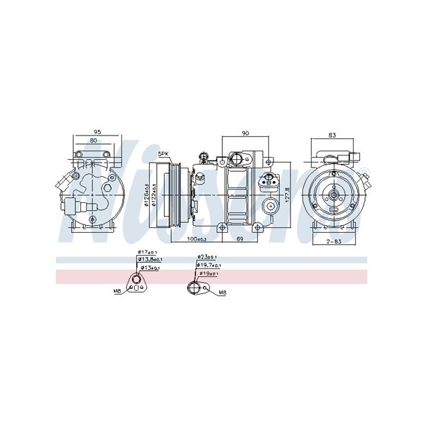 Kompressor, klimatanläggning 12V Nissens 89292 NISSENS