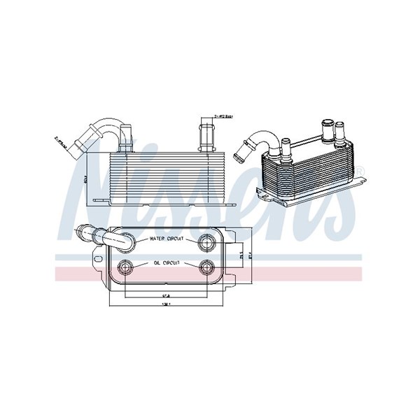 Oljekylare, automatisk transmission Nissens 90661 NISSENS