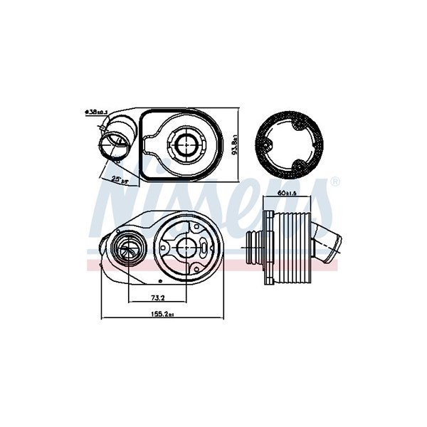 Oljekylare, motor Nissens 90888 NISSENS